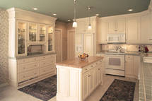 Lou & Jane Alderman Home Remodel.  Period correct painted cabinets for their 1920's home